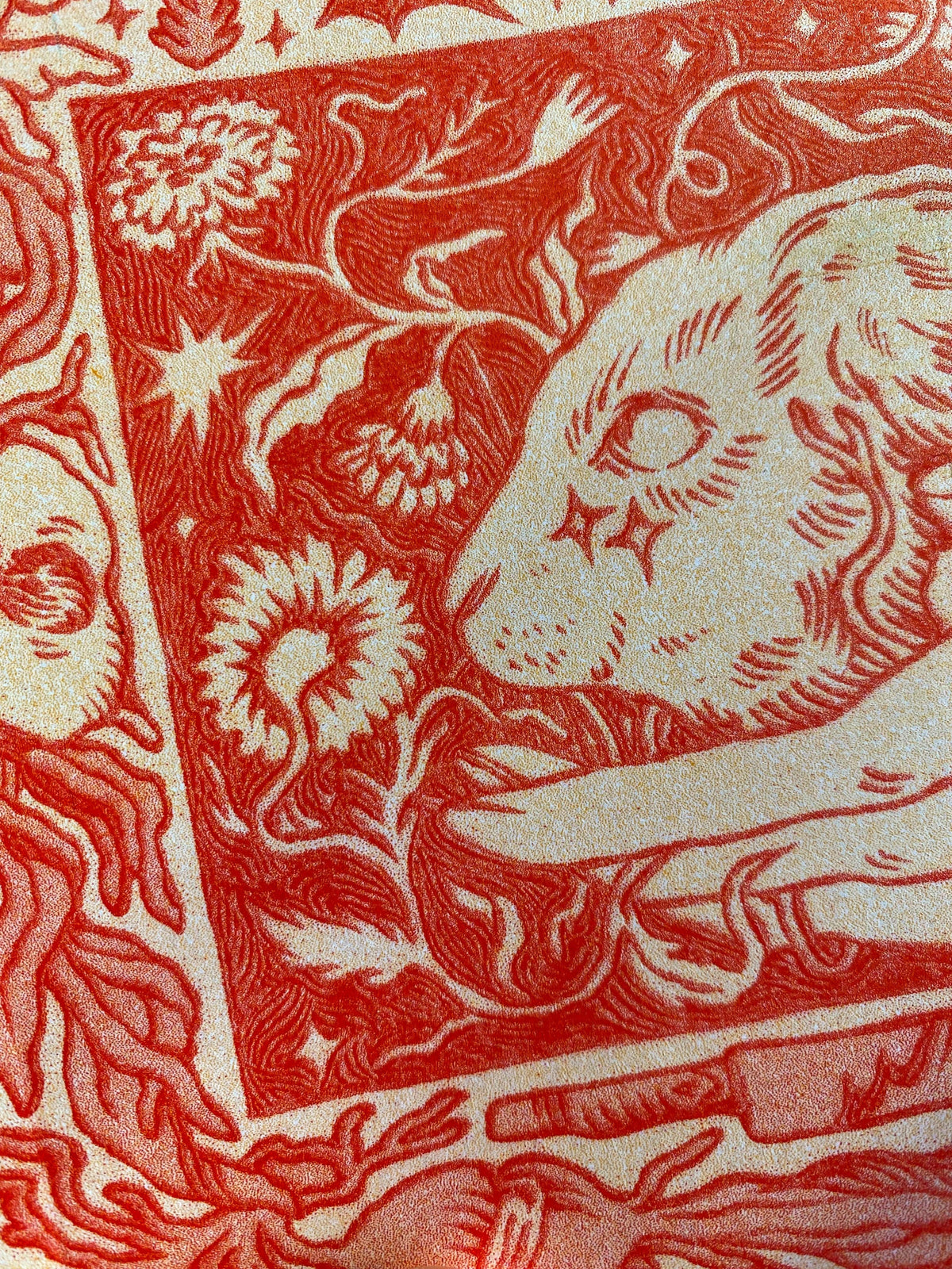 Wood-Burned Rabbit Riso Print | ALTARGOKART