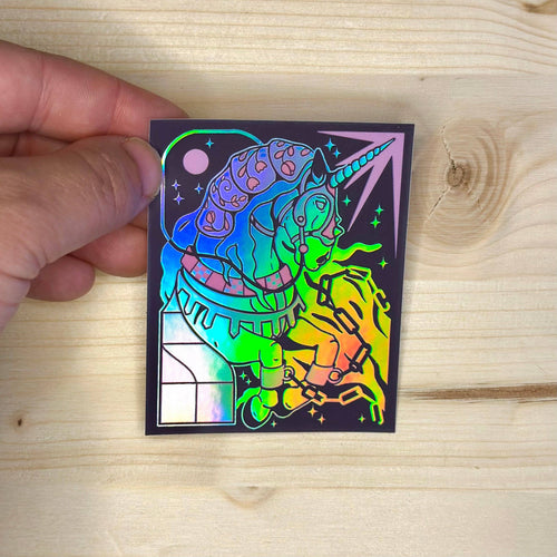 Break the Chains Holographic Sticker | Odd Hare Goods