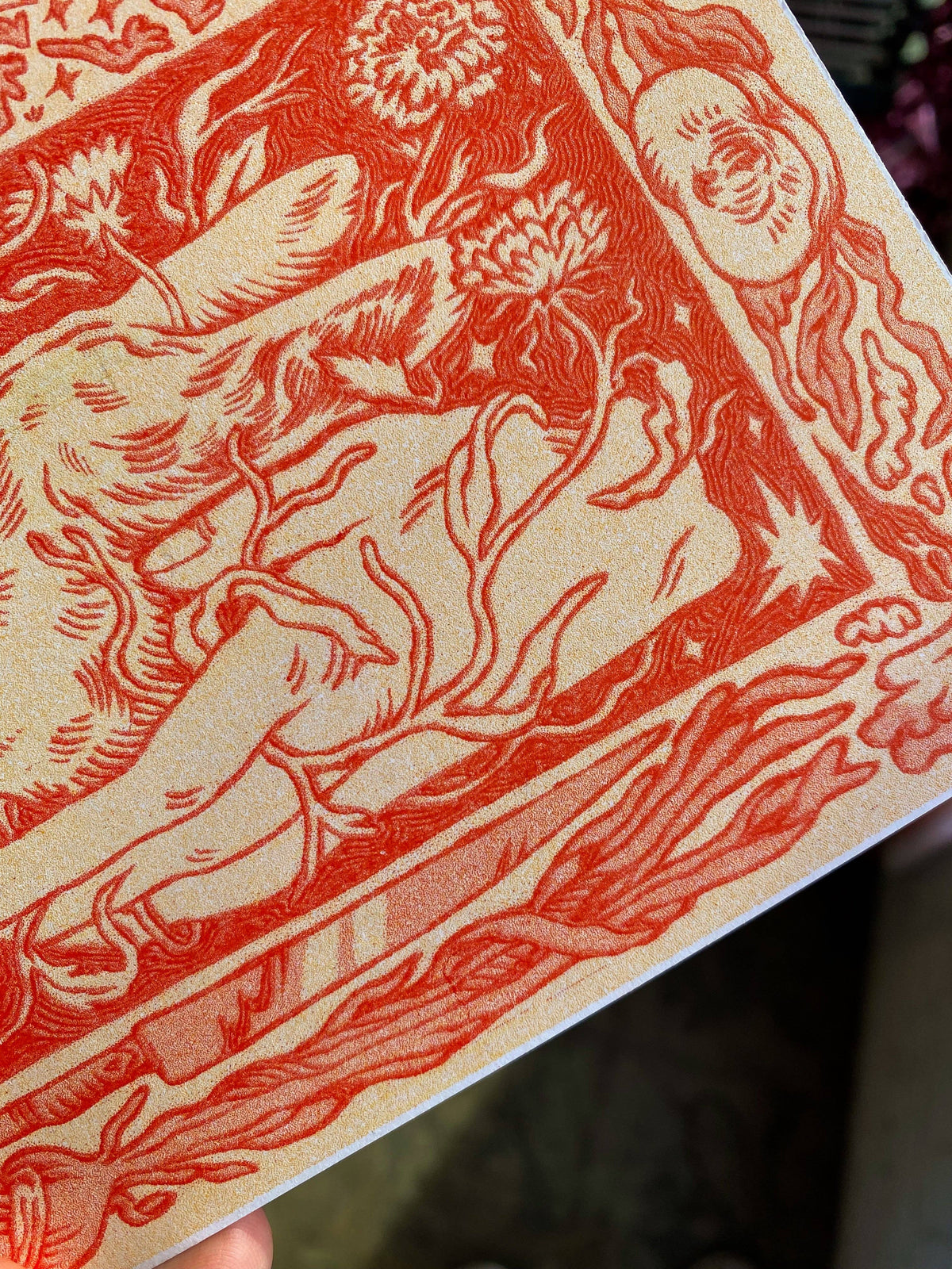 Wood-Burned Rabbit Riso Print | ALTARGOKART