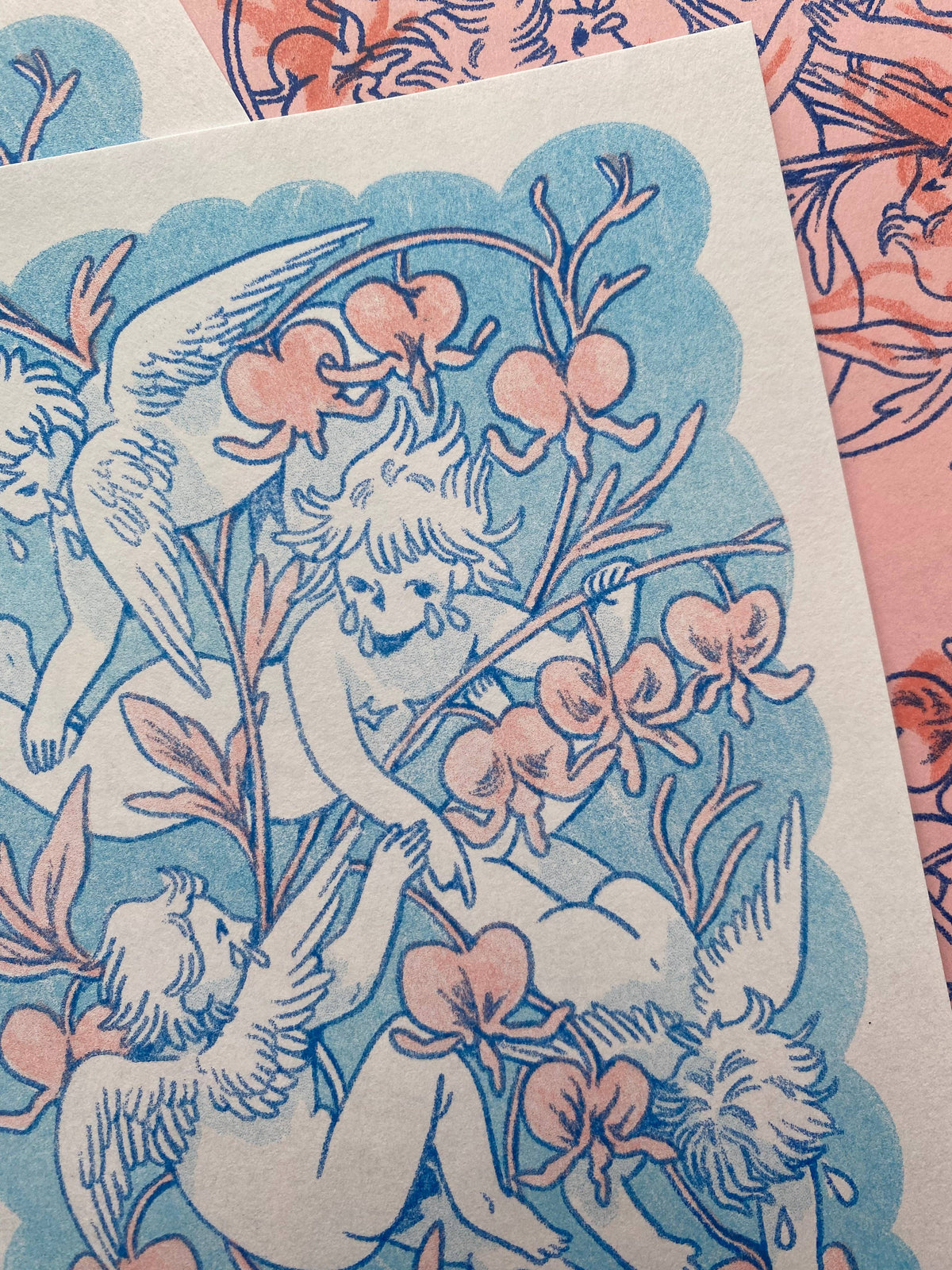 Tearful Cherub Riso Print | ALTARGOKART