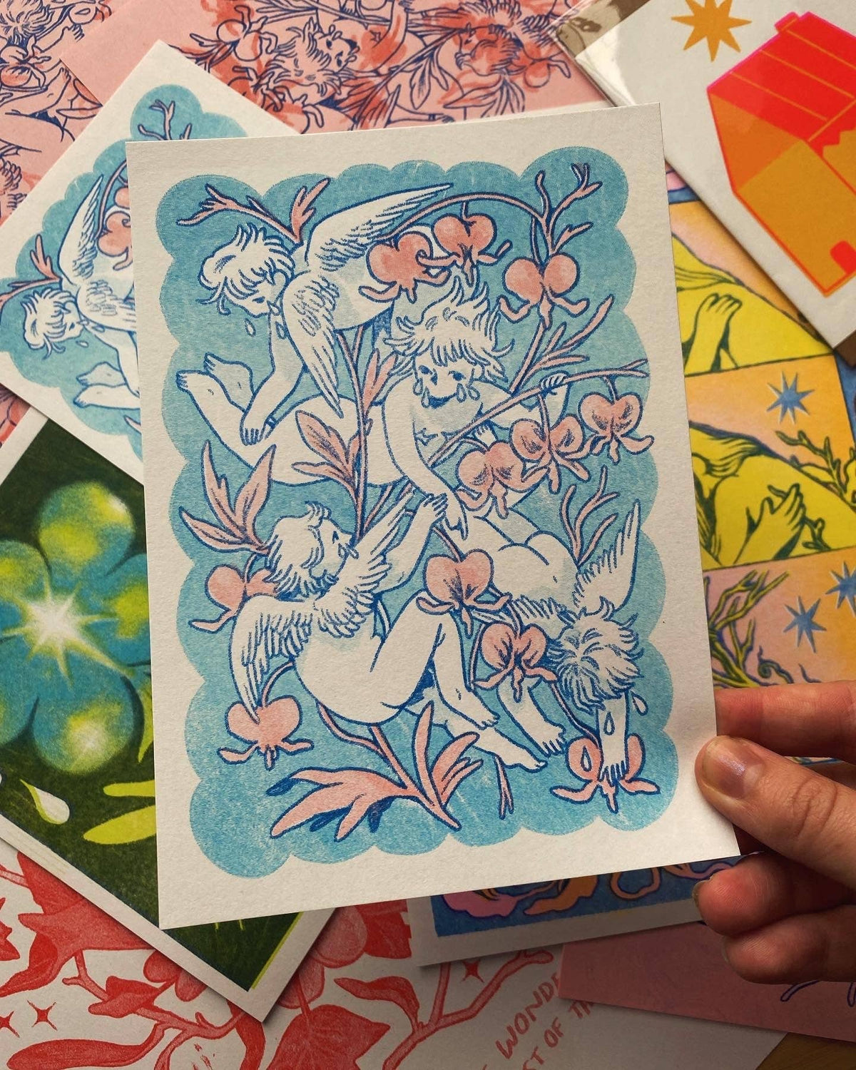 Tearful Cherub Riso Print | ALTARGOKART