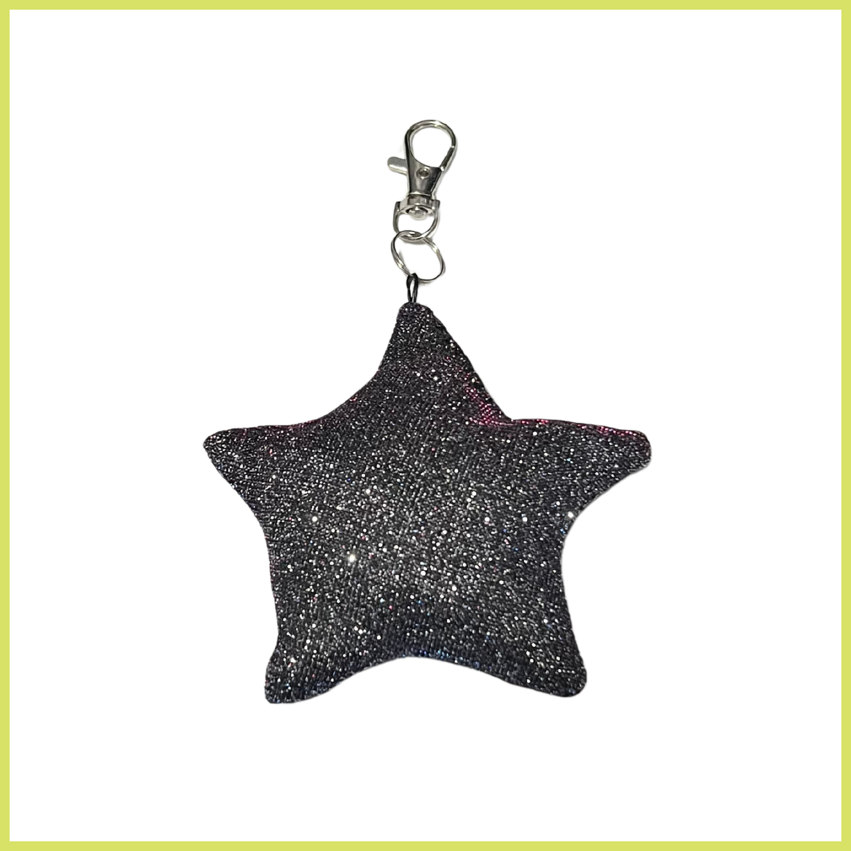 Holographic Glitter Star Bag Charm