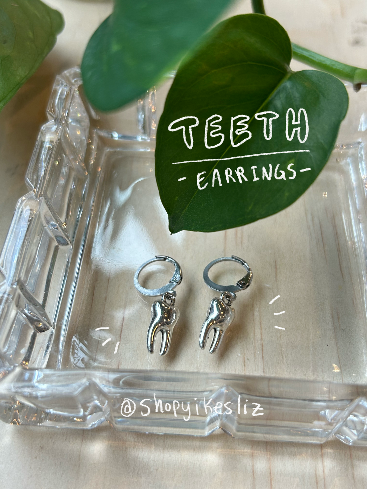 Silver Teeth Earrings | Yikesliz