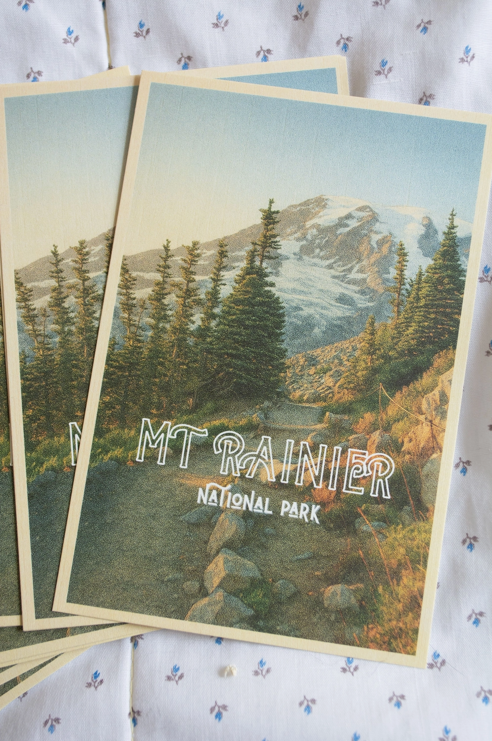 Mt Rainier Vintage Inspired Postcard | Traildust Goods