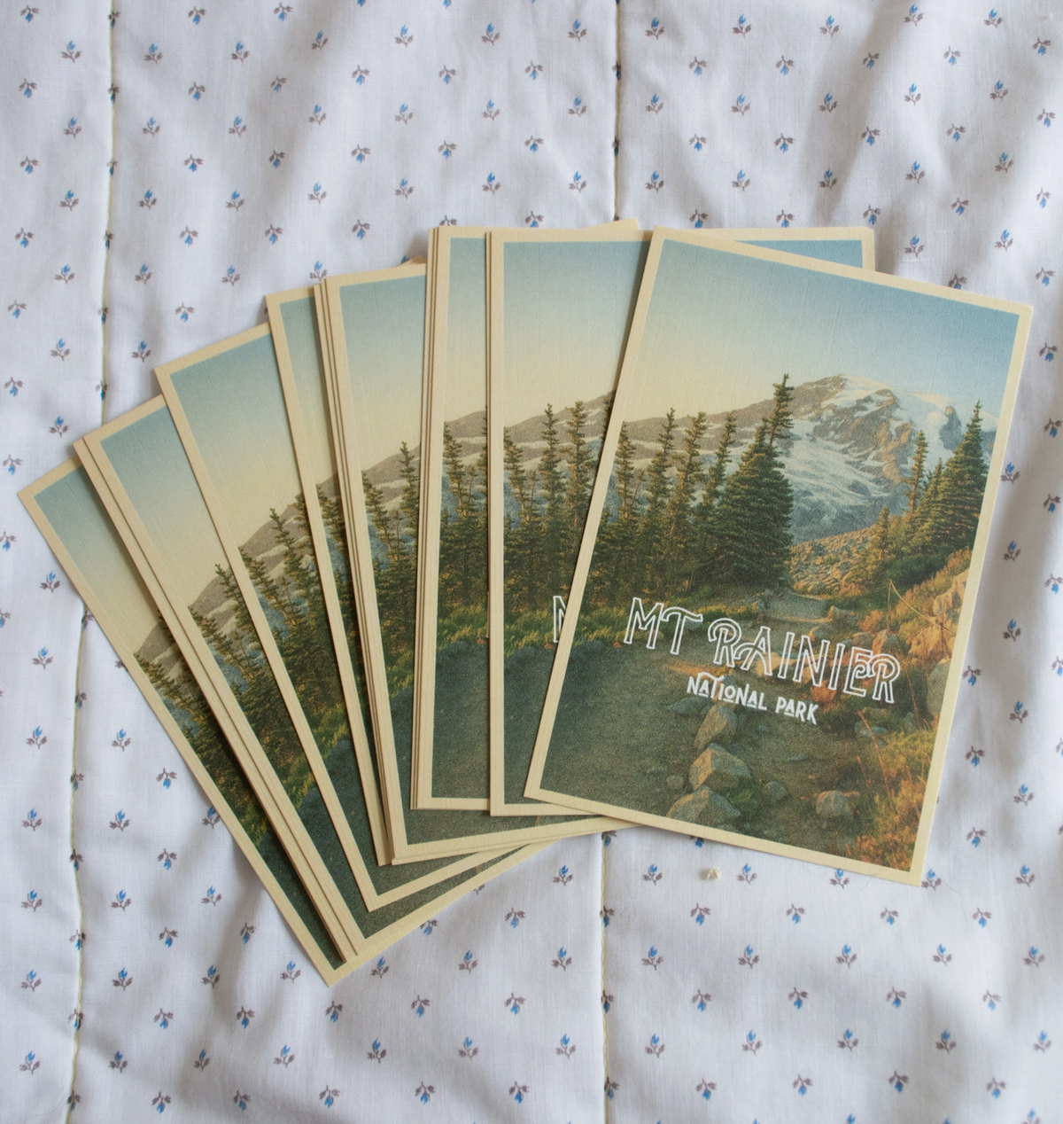 Mt Rainier Vintage Inspired Postcard | Traildust Goods