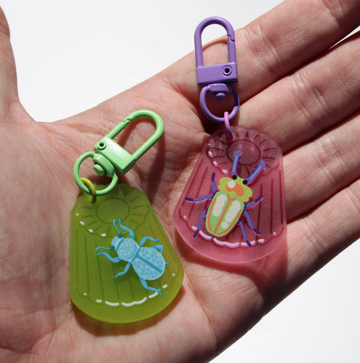 Beetle Jelly Keychain Charms | Microbiome Arts