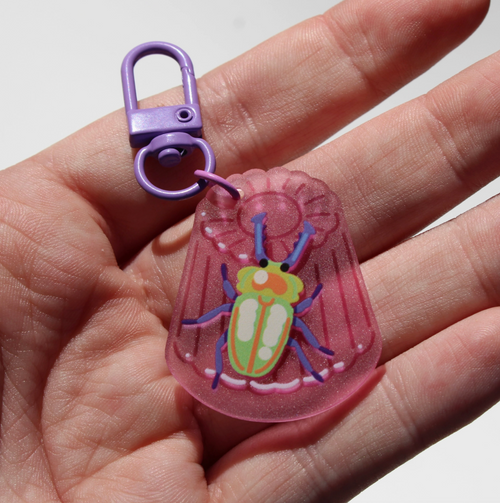 Beetle Jelly Keychain Charms | Microbiome Arts
