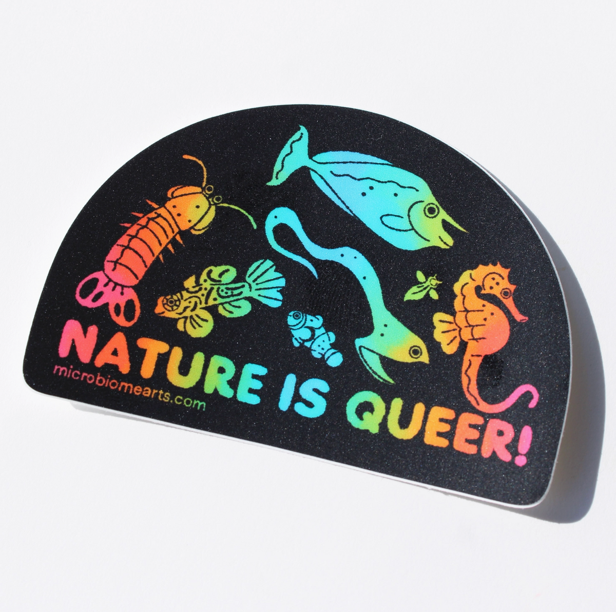 Nature Is Queer 3” Vinyl Sticker | Microbiome Arts