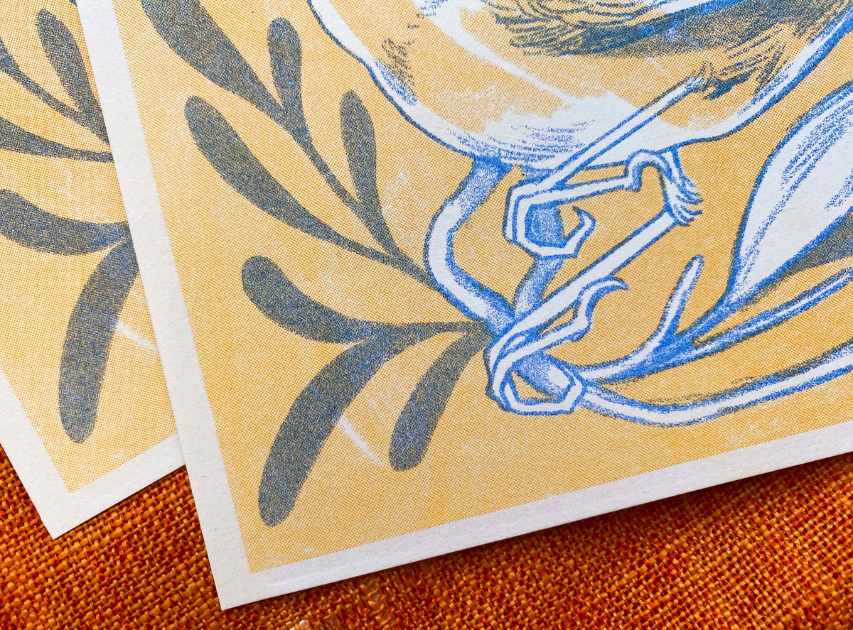 Cornflower Bird Print | ALTARGOKART